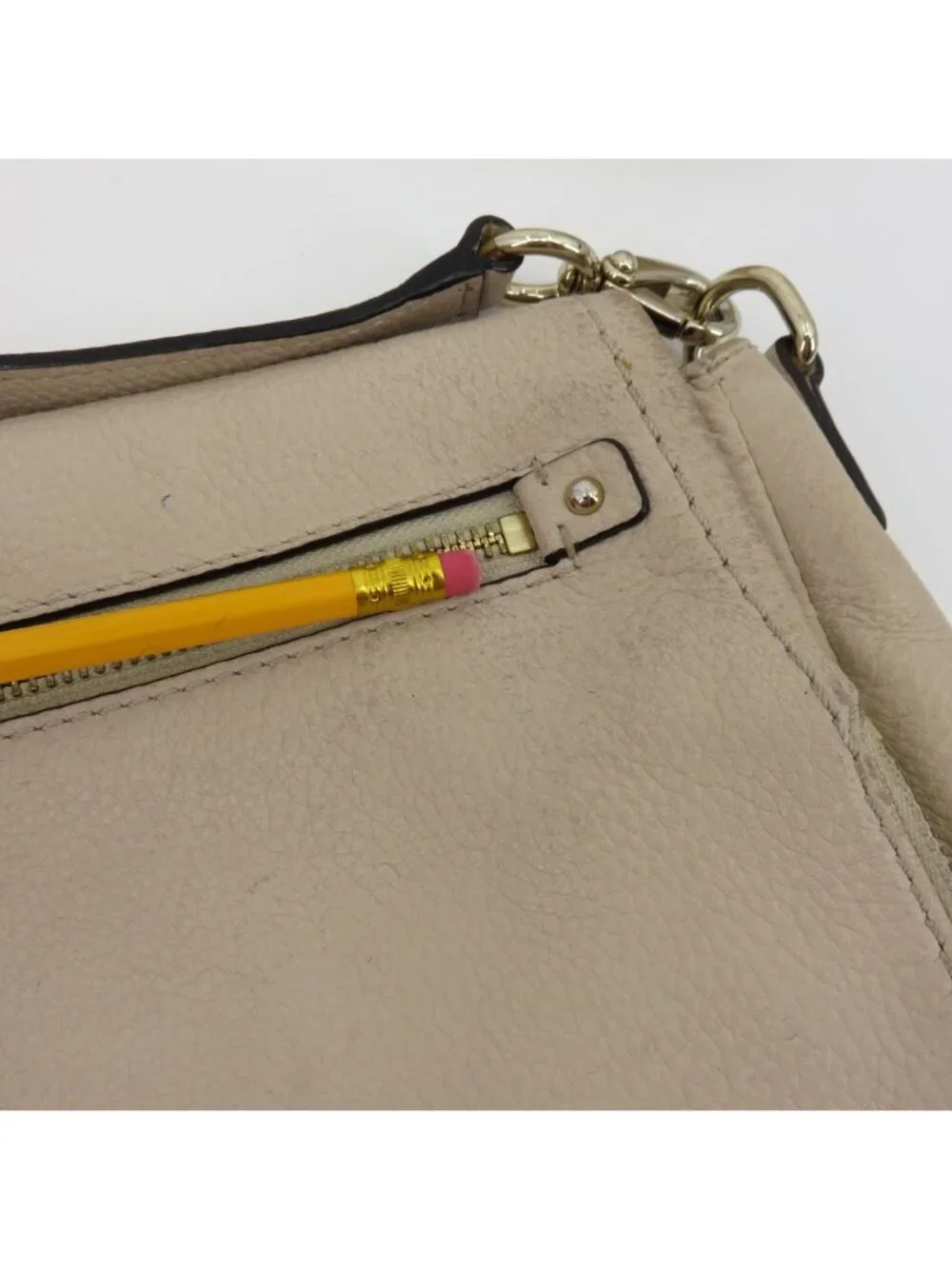 Kate Spade Cobble Hill Small Toddy Crossbody Handbag Purse Beige Pebbled Leather